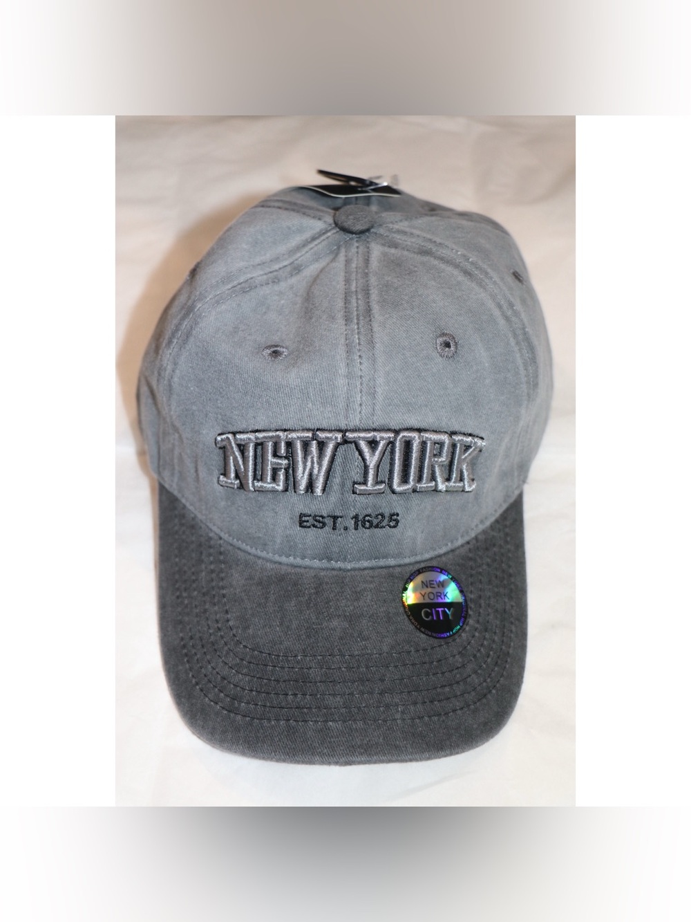 Vintage Wash Embroidered New York Hat